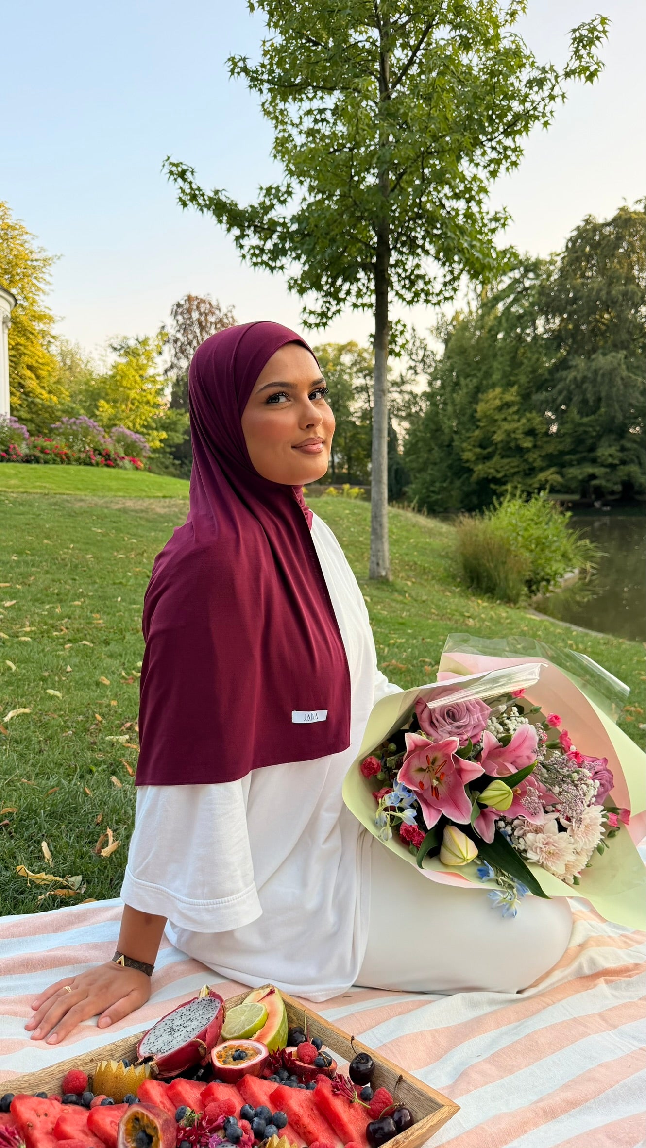 Voile Hijab Aubergine