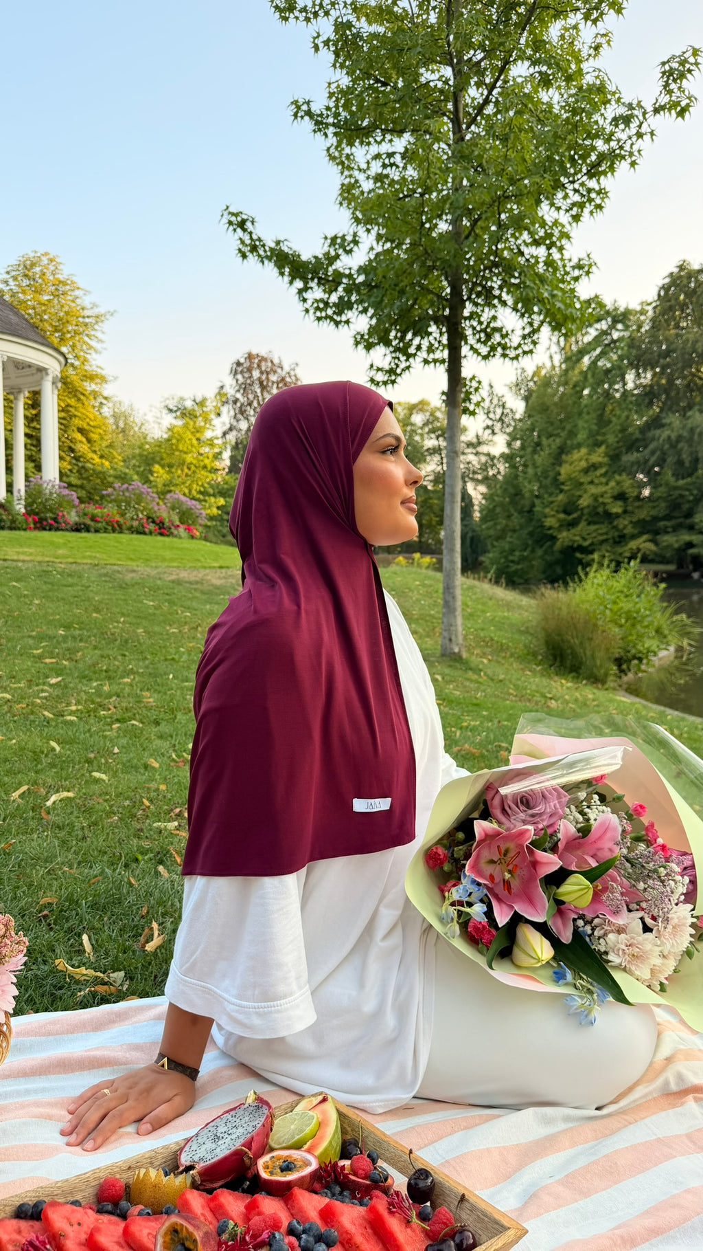Voile Hijab Aubergine